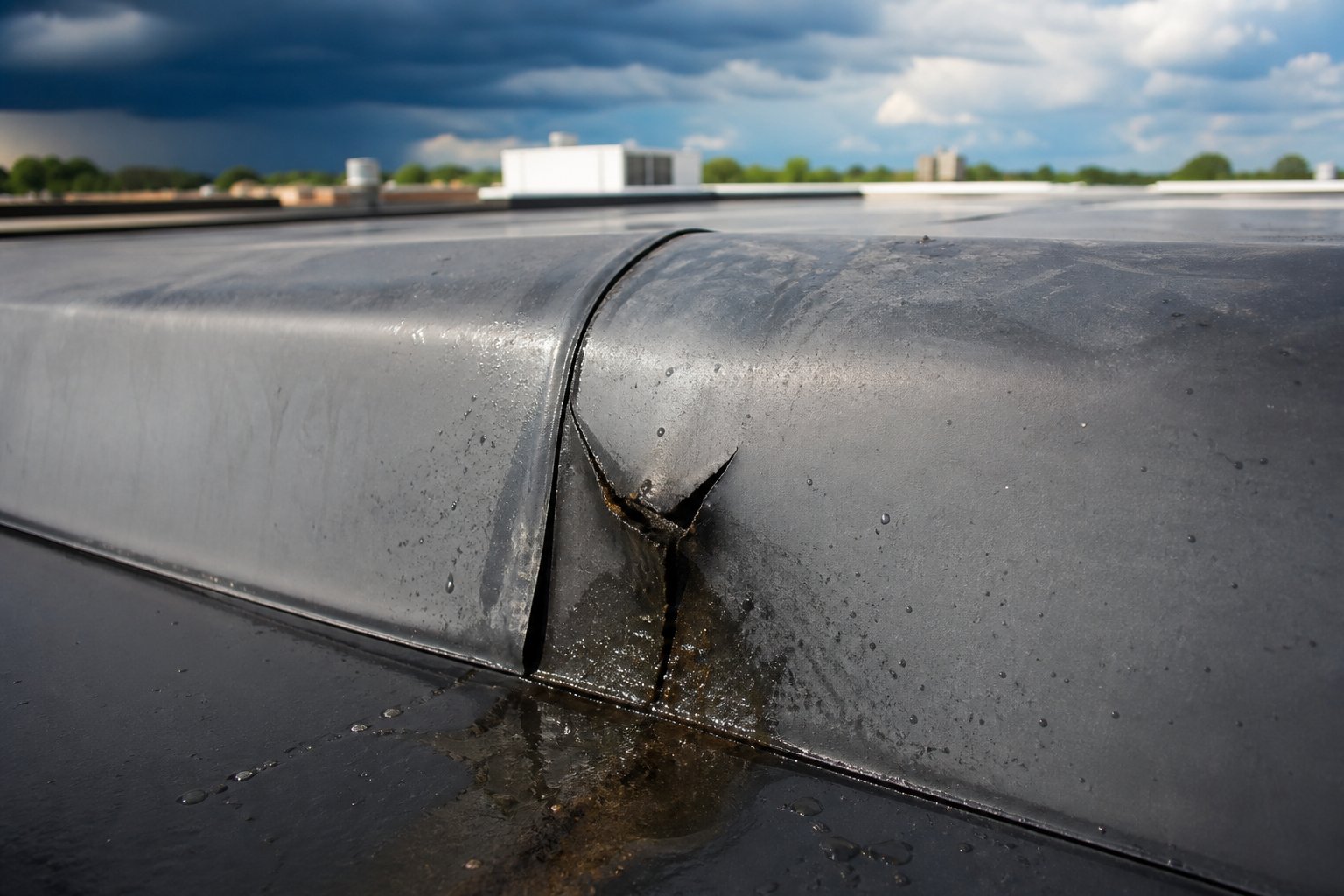 Spotting Flat Roof Leaks Before Summer Storms Hit Michigan